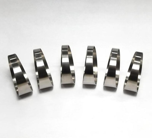Ticon Industries 1.50in 7.5 Degree 1D/1.5in CLR Tight Radius 1mm Wall Titanium Pie Cuts - 6pk 109-03802-0013