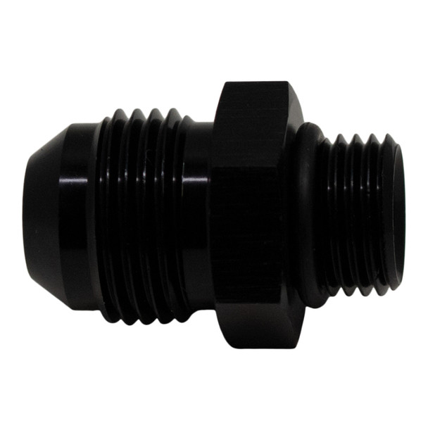 DeatschWerks 6AN ORB Male to 8AN Male Flare Adapter (Incl O-Ring) - Anodized Matte Black 6-02-0405-B