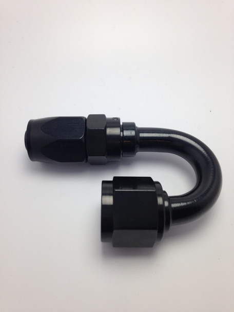 Fragola -6AN x 180 Degree Pro-Flow Hose End - Black 231806-BL