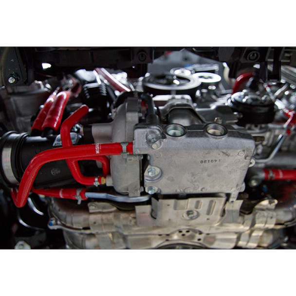 Mishimoto 2015 Subaru WRX Red Silicone Radiator Coolant Ancillary Hoses Kit MMHOSE-WRX-15ANCRD