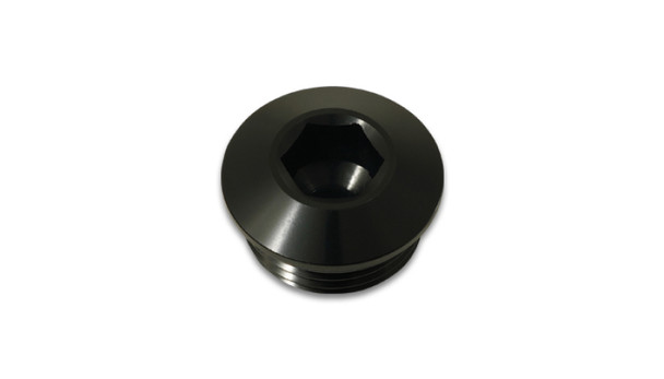 Vibrant Aluminum -4AN ORB Low Profile Port Plug - Anodized Black 10991