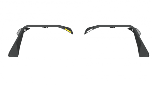 Road Armor 18-21 Jeep Wrangler JL Stealth Wide Front Fender Flare Body Armor w/LED DRL - Tex Blk 518AFFWB