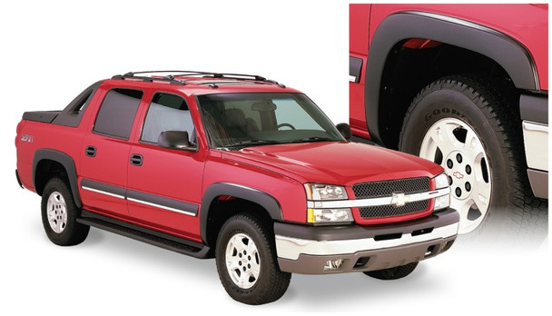 Bushwacker 03-06 Chevy Avalanche 1500 OE Style Flares 4pc w/out Body Hardware - Black 40920-02