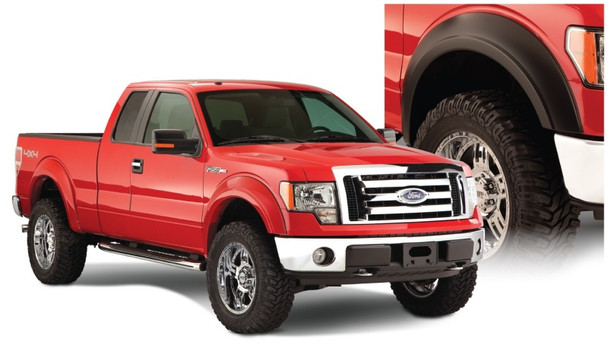 Bushwacker 09-14 Ford F-150 Styleside Extend-A-Fender Style Flares 4pc 67.0/78.8/97.4in Bed - Black 20926-02