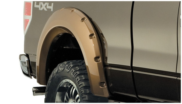 Bushwacker 09-14 Ford F-150 Styleside Max Pocket Style Flares 2pc 67.0/78.8/97.4in Bed - Black 20072-02