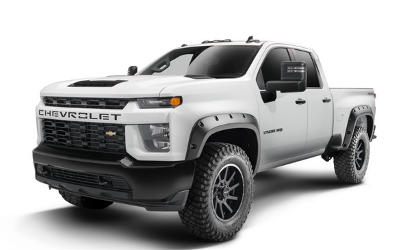 Bushwacker 19-21 Chevrolet Silverado 2500 / 3500 HD (Excl. Dually) Forge Style Flares 4pc - Black 48146-08