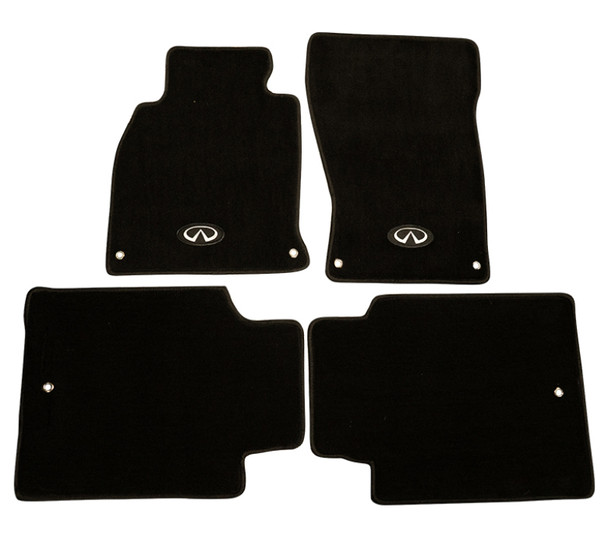 NRG Floor Mats - 13+ Infinity Q70 w/ Infiniti Emblem Logo (4 pieces) FMR-610