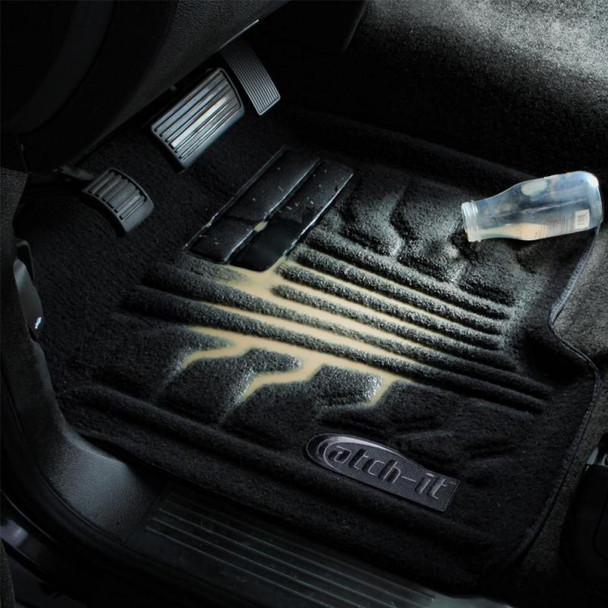 Lund 08-10 Dodge Avenger Catch-It Carpet Rear Floor Liner - Black (2 Pc.) 783065-B