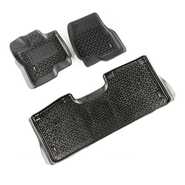 Rugged Ridge Floor Liner Front/Rear Black 2015-2017 Ford F-150 / Raptor 82987.05