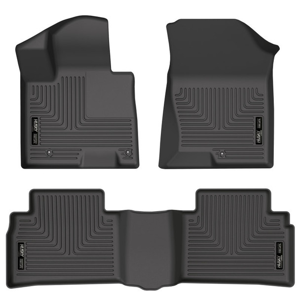 Husky Liners 2022 Hyundai Tucson Excl. Hybrid Weatherbeater Black Front & 2nd Seat Floor Liners 95781