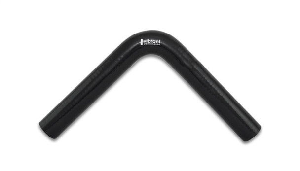 Vibrant 4 Ply Reinforced Silicone Elbow Connector - 1in ID x 8in Leg 90 Deg Elbow (BLACK) 2918