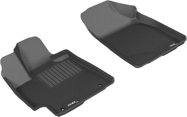 3D MAXpider 2008-2013 Toyota Highlander Gas Kagu 1st Row Floormat - Black L1TY15011509