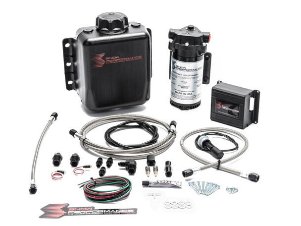 Snow Performance Stg 2 Boost Cooler Prog. Engine Mount Water Injection Kit (SS Braid Line & 4AN) SNO-20010-BRD