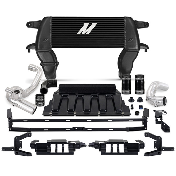 Mishimoto 21+ Bronco 2.3L High Mount INT Kit BK Core P Pipes MMINT-BR23-21HKBKP