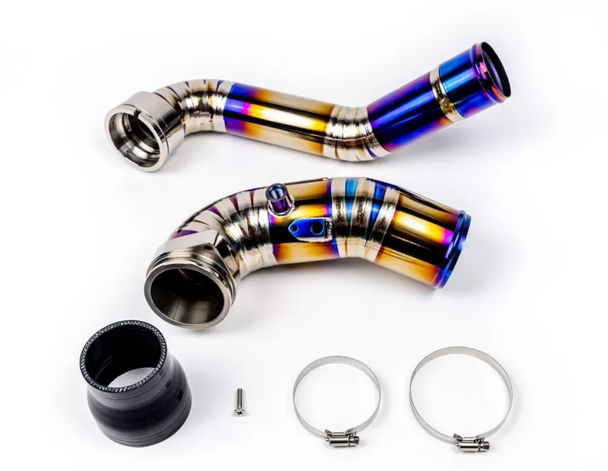 VR Performance 2015-2021 BMW Toyota Supra MKV Titanium Chargepipe and J-Pipe Kit VR-A90-CP-TI