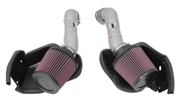 K&N 14-15 Infiniti Q50 3.7L V6 Dual Silver Typhoon Short Ram Intakes 69-7083TS