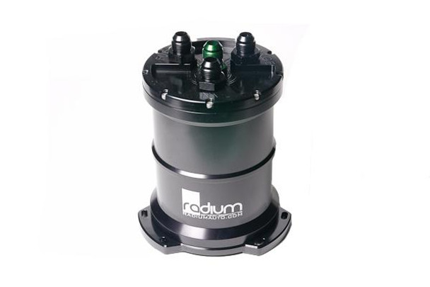 Radium Engineering Pumpless Single 10AN Center Pick-Up High Volume Fuel Surge Tank 20-0081