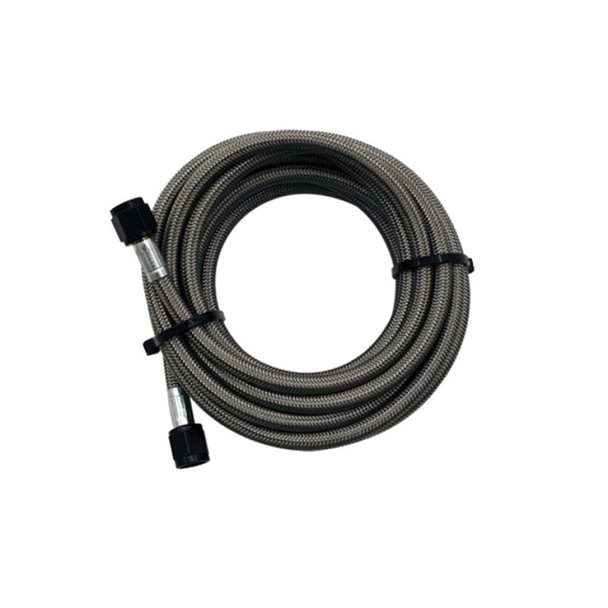Snow Performance 15ft Braided Stainless Line (Black) w/ -4AN Fittings (NX Version) SNO-815-BRD