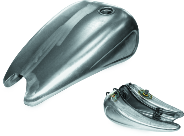 Bikers Choice 95-03 XL Raw 2in Stretched Gas Tank With Indented Sides 482939