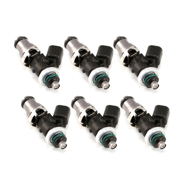 Injector Dynamics 1340cc Injectors-48mm Length-14mm Grey Top-14mm L O-Ring(R35 Low Spacer)(Set of 6) 1300.48.14.R35.6