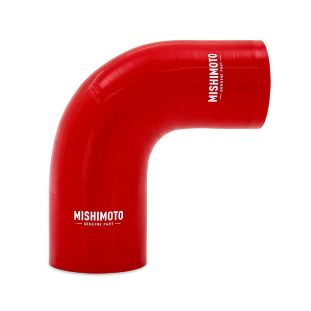 Mishimoto Silicone Reducer Coupler 90 Degree 2.25in to 2.5in - Red MMCP-R90-22525RD