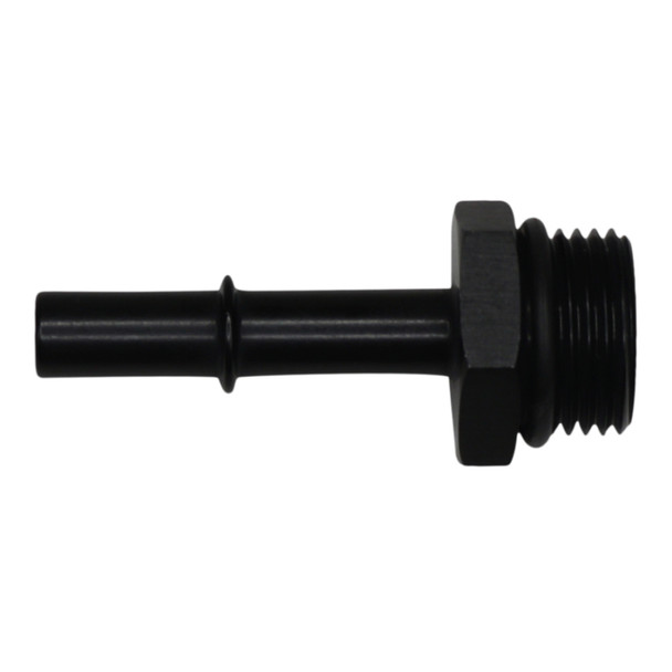 DeatschWerks 10AN ORB Male to 3/8in Male EFI Quick Connect Adapter - Anodized Matte Black 6-02-0125-B