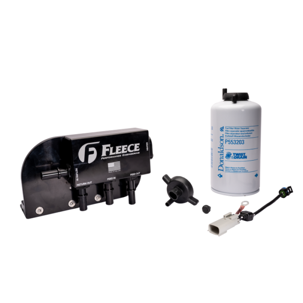 Fleece Performance 17-24 Ford F250-550 Powerstroke Under Bed Fuel Filter Assembly FPE-FMC-UBFA-1724