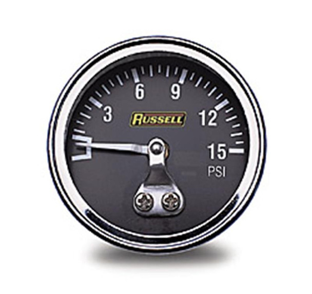 Russell Performance 15 psi fuel pressure gauge (Non liquid-filled) 650350