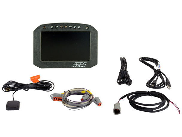 AEM CD-5LG Carbon Logging Flush Digital Dash Display w/ Internal 20Hz GPS & Antenna 30-5603F
