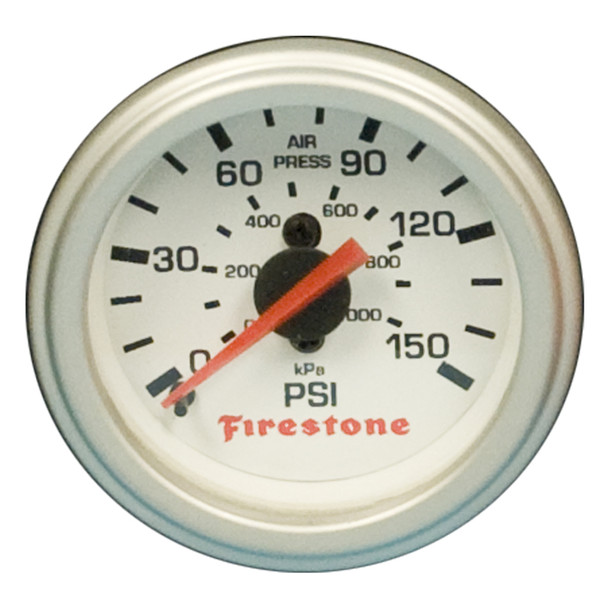 Firestone Replacement Single Pressure Gauge - White Face (For PN 2225 / 2229 / 2196) (WR17609181) 9181