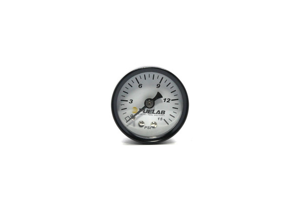Fuelab 1.5in Carb Fuel Pressure Gauge - Range 0-15 PSI 71502