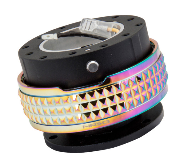 NRG Quick Release Kit - Pyramid Edition - Black Body / Neochrome Pyramid Ring SRK-210BK/MC