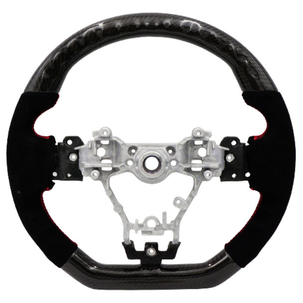 BLOX Racing 15-21 Subaru Carbon/Alcantara Steering Wheel Red Stitching BXSW-50010-R
