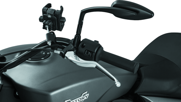 Kuryakyn Raised Mirror Mnt Adapters Gloss Black 1892