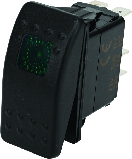 DragonFire Racing Lighted Switch On/Off Rocker Switch Green Lite 520983