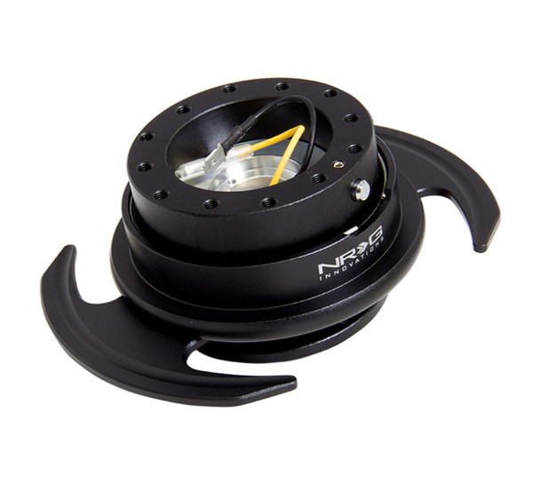NRG Quick Release Kit Gen 3.0 - Black Body / Black Ring w/Handles SRK-650BK