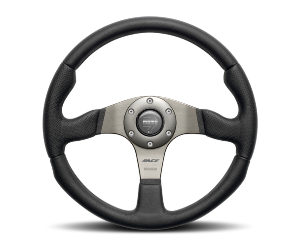 Momo Race Steering Wheel 350 mm - Black Leather/Anth Spokes RCE35BK1B