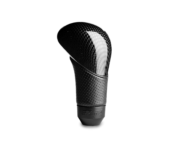 Momo Shadow Shift Knob - Black Airleather, Carbon Effect Insert SUBKCA