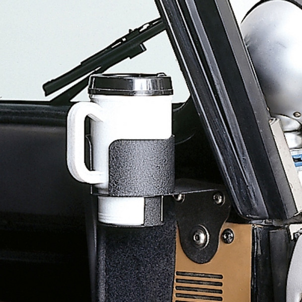 Rugged Ridge Cup Holder Windshield Mount 76-95 Jeep CJ / Jeep Wrangler 13306.01
