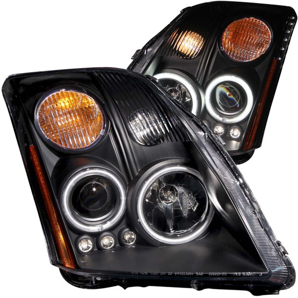 ANZO 2007-2012 Nissan Sentra Projector Headlights Black 121276