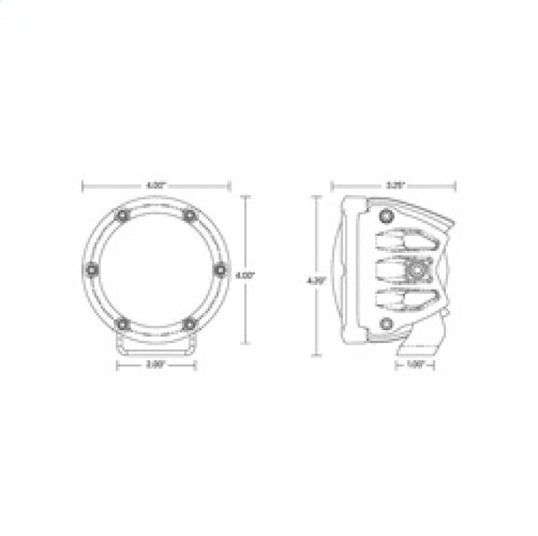 Rigid Industries 360-Series 4in Fog w/ Amber PRO Lens - White (Pair) 36123
