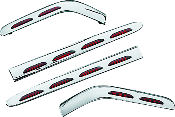 Kuryakyn L.E.D. Saddlebag Molding Set 4 Piece 01-10 GL1800 Chrome 3202