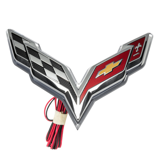 Oracle Corvette C7 Rear Illuminated Emblem - Red SEE WARRANTY 3633-003