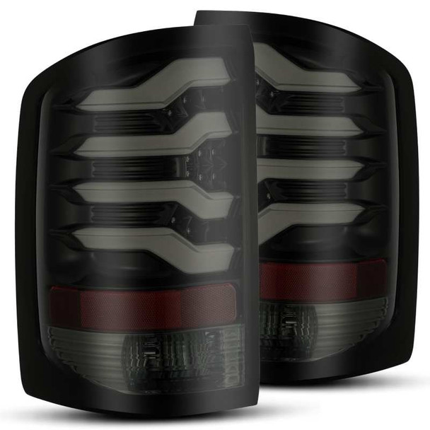 AlphaRex 14-18 GMC Sierra 1500 PRO-Series LED Tail Lights Jet Black 630010