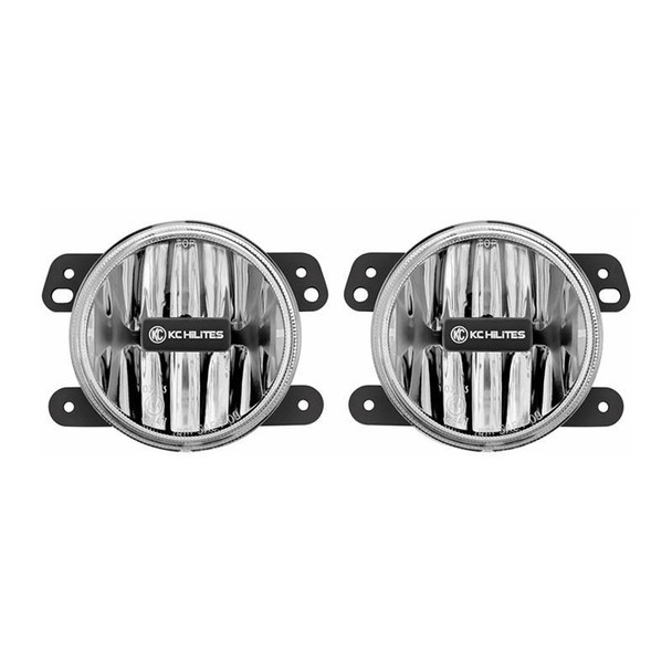 KC HiLiTES 10-18 Jeep JK 4in. Gravity G4 LED Light 10w SAE/ECE Clear Fog Beam (Pair Pack System) 497
