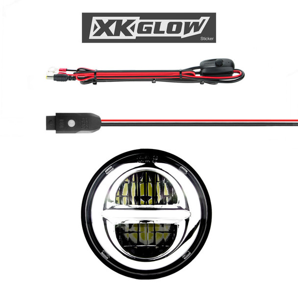 XK Glow Chrome Bezel 5.75in XKchrome LED headlight XK-5IN-KIT-W