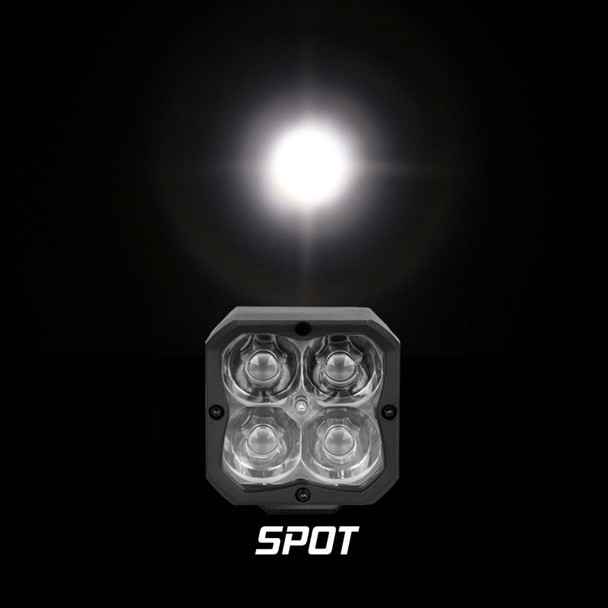 XK Glow XKchrome 20w LED Cube Light w/ RGB Accent Light - Spot Beam XK065001-S