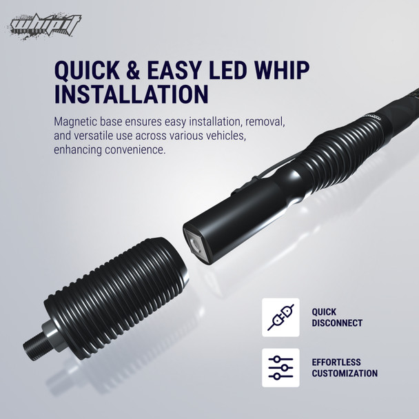 Whip It 5Ft Magnet Base w/ Spring Set MAG-CHSBTR-152