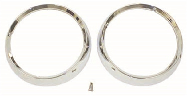 Omix Headlight Bezel Set Chrome 72-86 Jeep CJ Models 12419.04