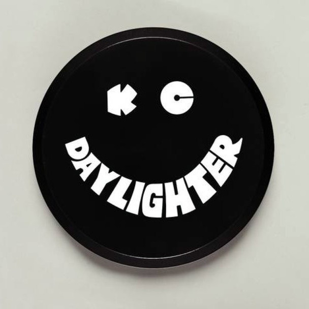 KC HiLiTES 6in. Round Hard Cover for Daylighter/SlimLite/Pro-Sport (Single) - Black w/White Smile 5200
